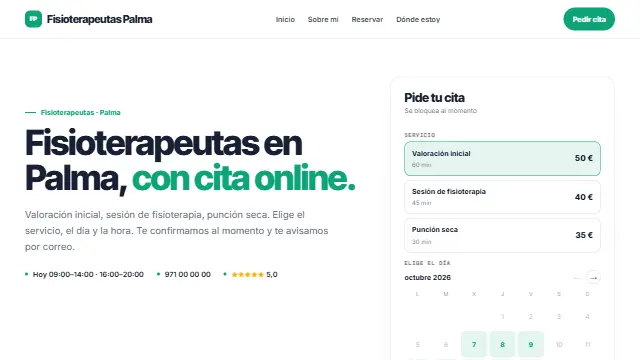 Diseño Lienzo: página web de muestra de una consulta hecha con Agendra