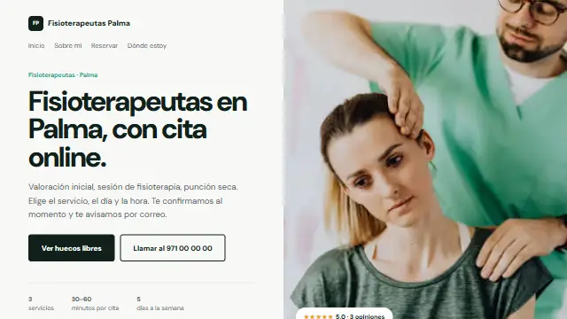 Estética Partida de una página web hecha con Agendra