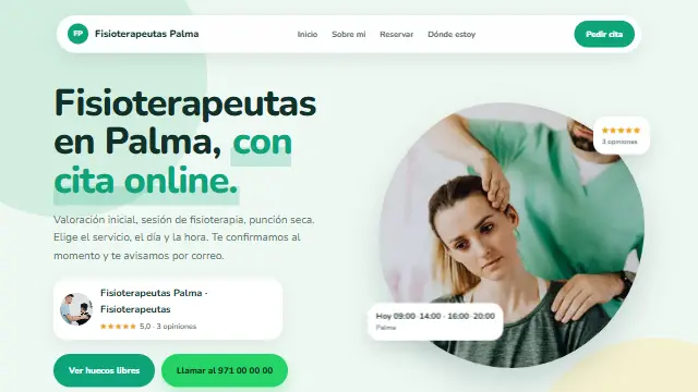 Estética Cercana de una página web hecha con Agendra