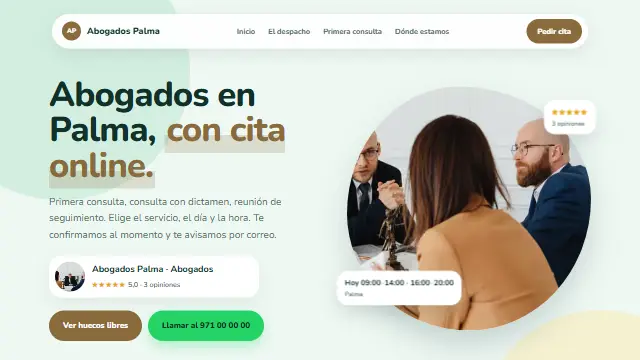 Diseño Cercana en la web de muestra de un negocio de tipo despacho